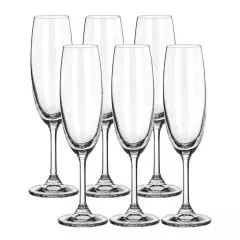 Leona kristalna čaša za šampanjac 21cl 6 komada - photo ambalaze