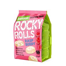 Choco White Rocky Rolls malina 70g