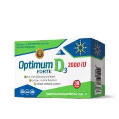 Optimum Forte D3 2000IU 30 kapsula - photo ambalaze