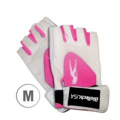 Pink Fit kožne rukavice belo/roze veličina M
