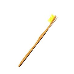 Četkica za zube od bambusovog drveta žuta