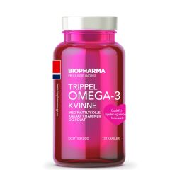 Norveške Omega-3 za žene + folna kiselina, vitamini K2 D E 120 kapsula