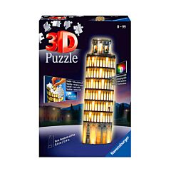 3D puzzle Toranj u Pizi noću 216 komada